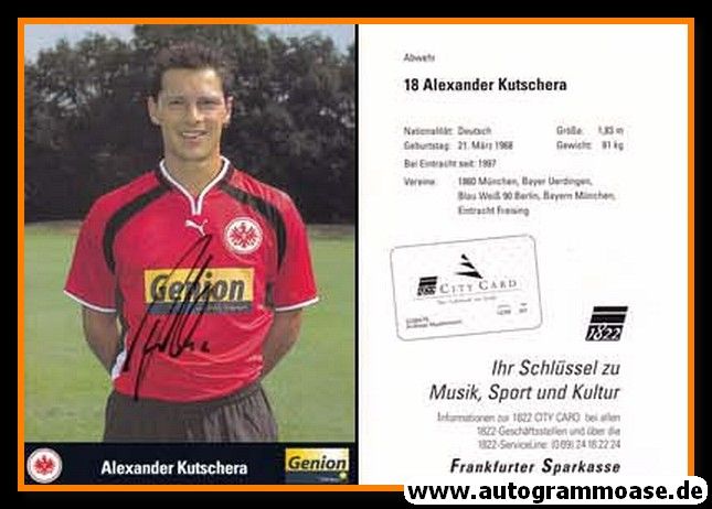 Autogramm Fussball | Eintracht Frankfurt | 2000 | Alexander KUTSCHERA