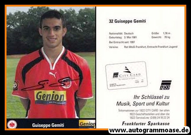 Autogramm Fussball | Eintracht Frankfurt | 2000 | Guiseppe GEMITI