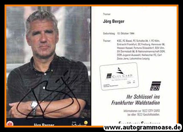 Autogramm Fussball | Eintracht Frankfurt | 1999 | Jörg BERGER