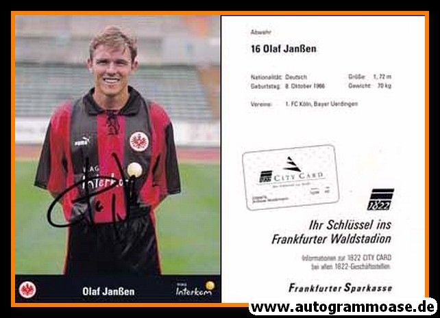 Autogramm Fussball | Eintracht Frankfurt | 1999 | Olaf JANSSEN