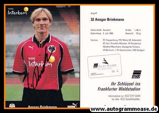 Autogramm Fussball | Eintracht Frankfurt | 1998 | Ansgar BRINKMANN