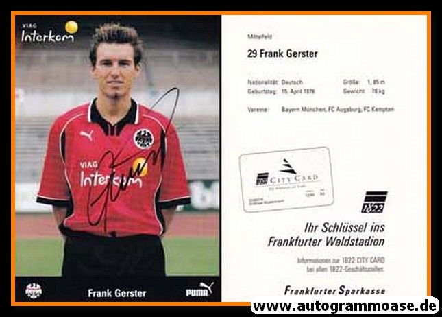 Autogramm Fussball | Eintracht Frankfurt | 1998 | Frank GERSTER