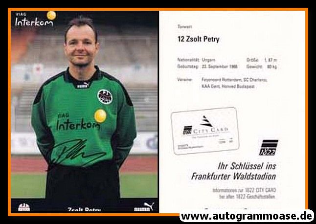 Autogramm Fussball | Eintracht Frankfurt | 1998 | Zsolt PETRY