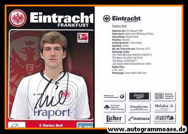 Autogramm Fussball | Eintracht Frankfurt | 2011 | Stefan BELL