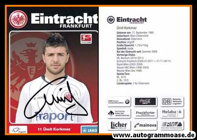 Autogramm Fussball | Eintracht Frankfurt | 2011 | Ümit KORKMAZ