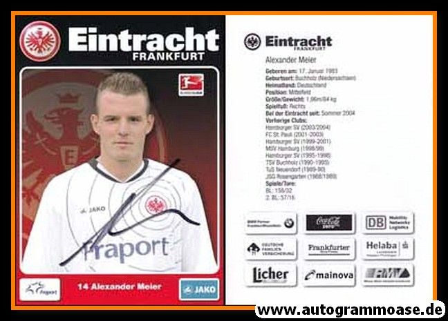 Autogramm Fussball | Eintracht Frankfurt | 2011 | Alexander MEIER