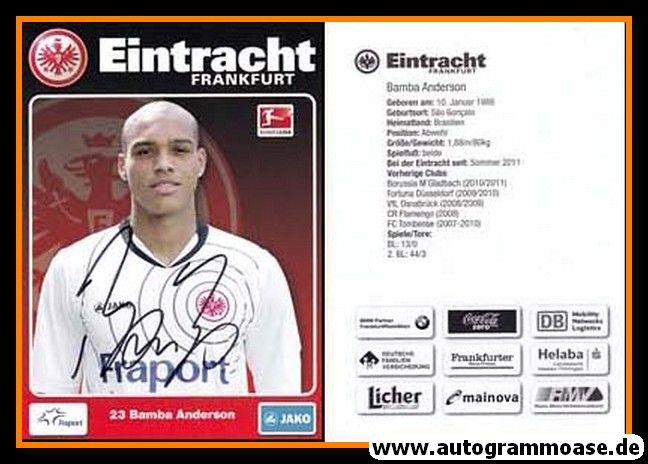 Autogramm Fussball | Eintracht Frankfurt | 2011 | Bamba ANDERSON