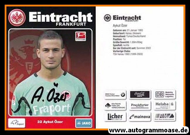 Autogramm Fussball | Eintracht Frankfurt | 2011 | Aykut ÖZER