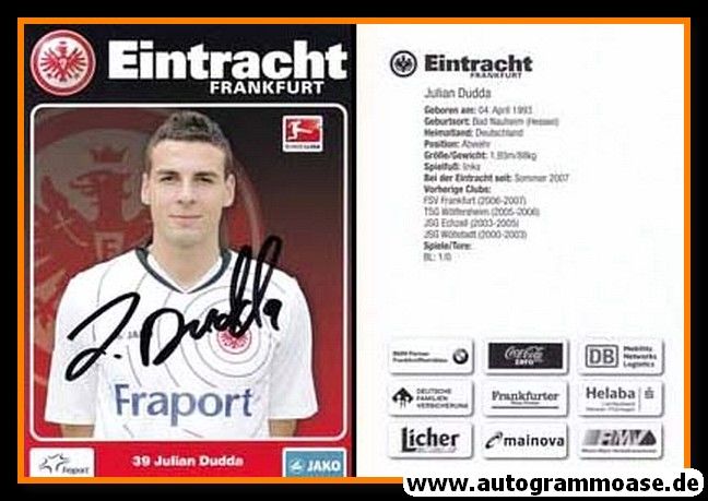 Autogramm Fussball | Eintracht Frankfurt | 2011 | Julian DUDDA