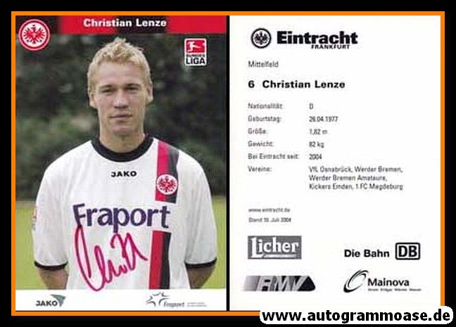 Autogramm Fussball | Eintracht Frankfurt | 2004 | Christian LENZE