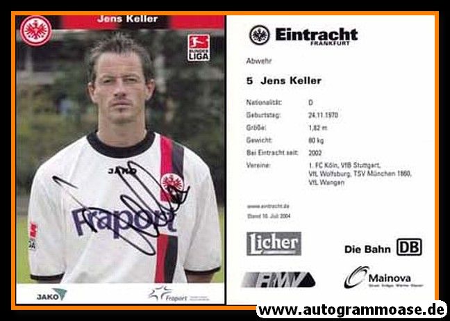 Autogramm Fussball | Eintracht Frankfurt | 2004 | Jens KELLER