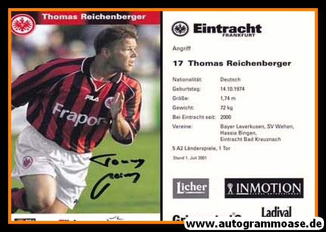 Autogramm Fussball | Eintracht Frankfurt | 2001 | Thomas REICHENBERGER