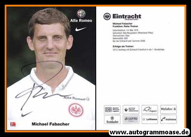 Autogramm Fussball | Eintracht Frankfurt | 2014 | Michael FABACHER