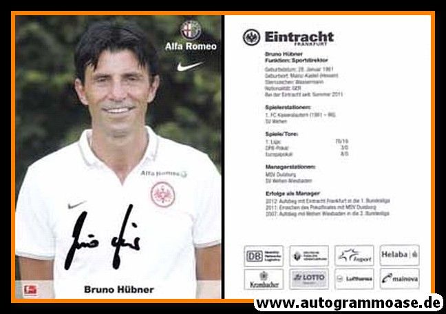 Autogramm Fussball | Eintracht Frankfurt | 2014 | Bruno HÜBNER