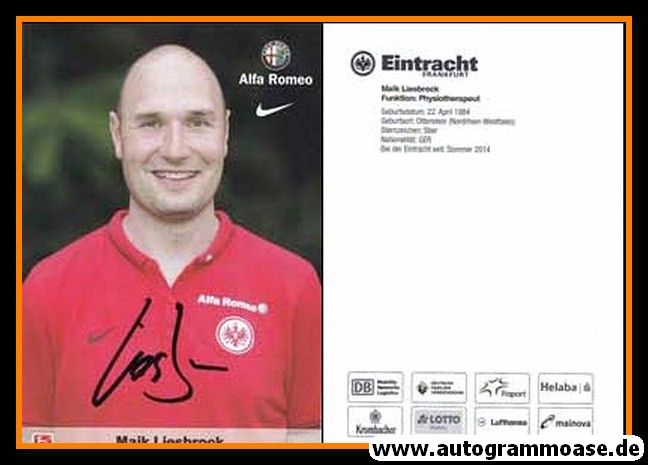 Autogramm Fussball | Eintracht Frankfurt | 2014 | Maik LIESBROCK