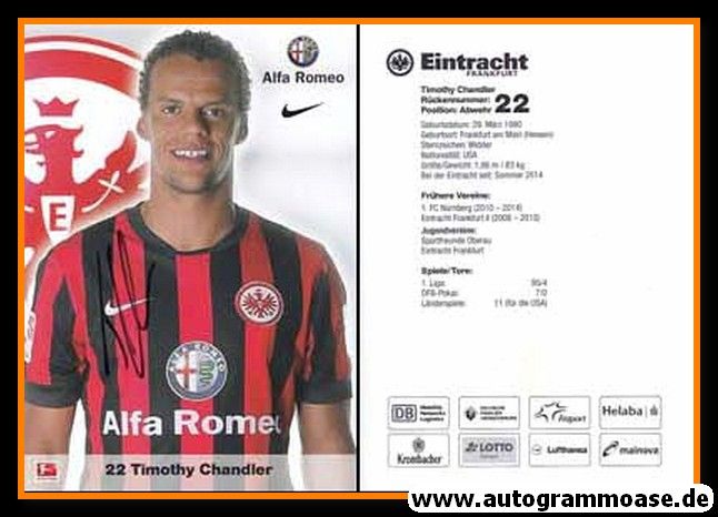 Autogramm Fussball | Eintracht Frankfurt | 2014 | Timothy CHANDLER