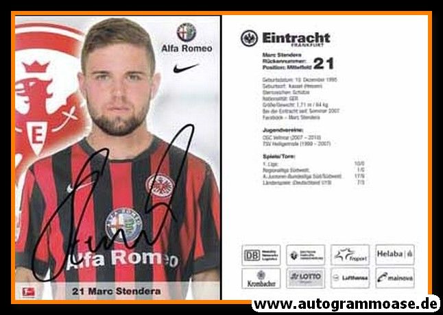 Autogramm Fussball | Eintracht Frankfurt | 2014 | Marc STENDERA