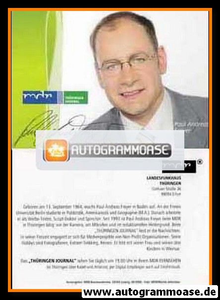 Autogramm TV | MDR | Paul Andreas FREYER | 2010er "Thüringen Journal"
