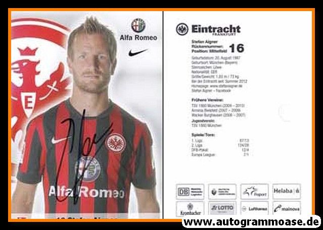 Autogramm Fussball | Eintracht Frankfurt | 2014 | Stefan AIGNER