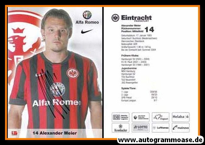 Autogramm Fussball | Eintracht Frankfurt | 2014 | Alexander MEIER