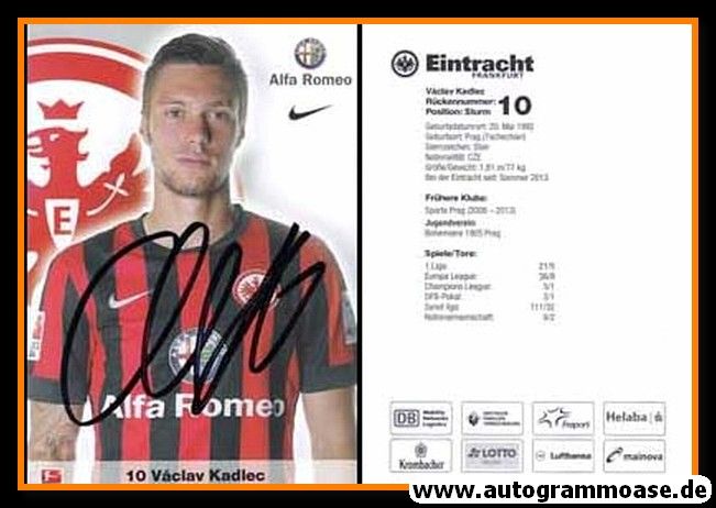 Autogramm Fussball | Eintracht Frankfurt | 2014 | Vaclav KADLEC