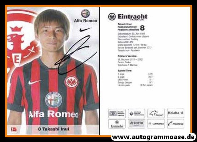 Autogramm Fussball | Eintracht Frankfurt | 2014 | Takashi INUI