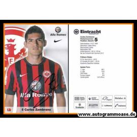 Autogramm Fussball | Eintracht Frankfurt | 2014 | Carlos ZAMBRANO
