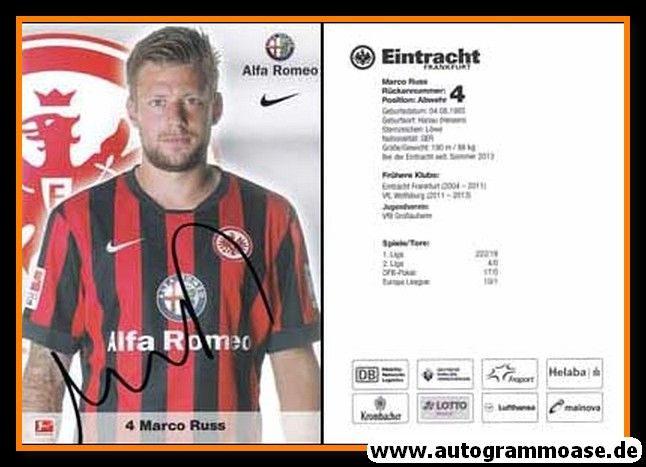 Autogramm Fussball | Eintracht Frankfurt | 2014 | Marco RUSS