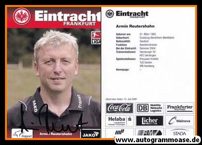Autogramm Fussball | Eintracht Frankfurt | 2008 | Armin REUTERSHAHN