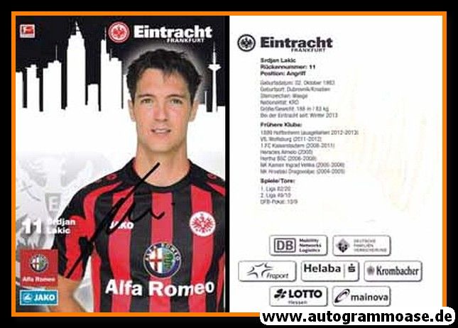 Autogramm Fussball | Eintracht Frankfurt | 2013 | Srdjan LAKIC