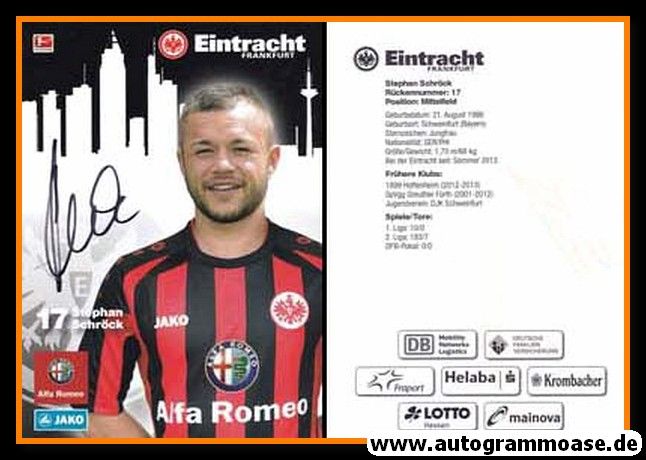 Autogramm Fussball | Eintracht Frankfurt | 2013 | Stephan SCHRÖCK