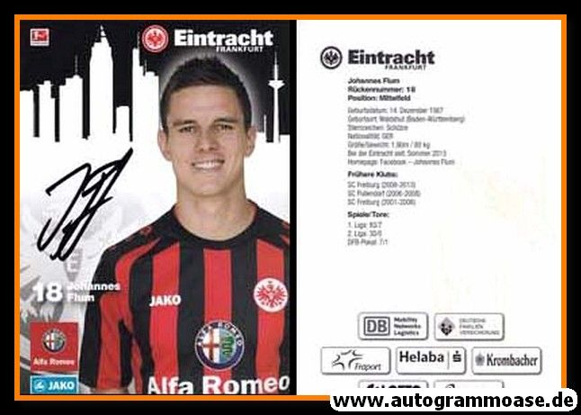 Autogramm Fussball | Eintracht Frankfurt | 2013 | Johannes FLUM