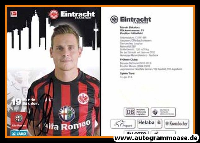 Autogramm Fussball | Eintracht Frankfurt | 2013 | Marvin BAKALORZ