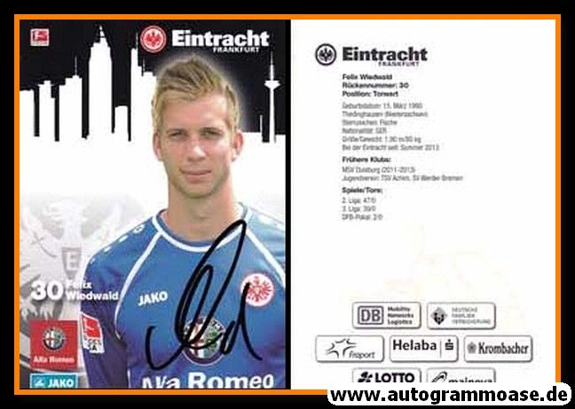 Autogramm Fussball | Eintracht Frankfurt | 2013 | Felix WIEDWALD