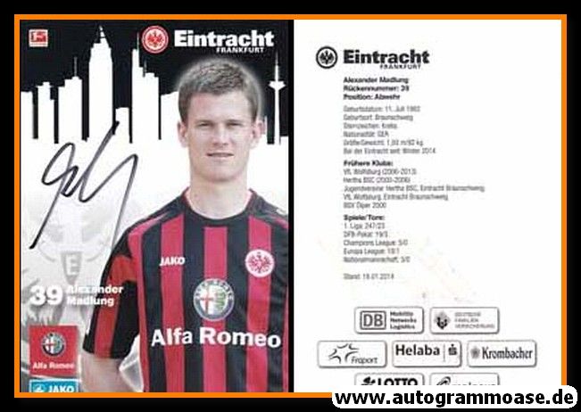Autogramm Fussball | Eintracht Frankfurt | 2013 | Alexander MADLUNG