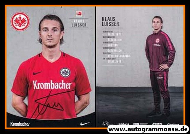 Autogramm Fussball | Eintracht Frankfurt | 2016 | Klaus LUISSER