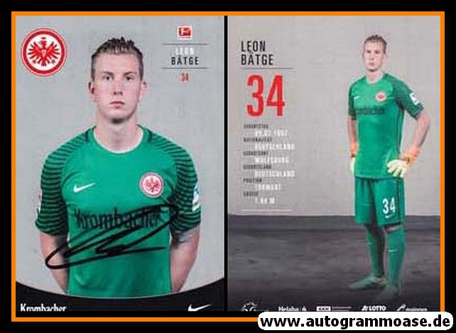 Autogramm Fussball | Eintracht Frankfurt | 2016 | Leon BÄTGE
