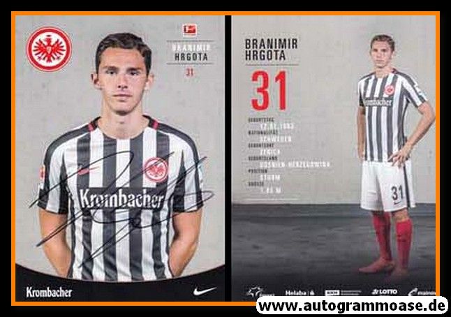 Autogramm Fussball | Eintracht Frankfurt | 2016 | Branimir HRGOTA