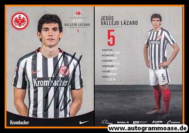 Autogramm Fussball | Eintracht Frankfurt | 2016 | Jesus VALLEJO LAZARO