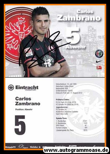 Autogramm Fussball | Eintracht Frankfurt | 2015 | Carlos ZAMBRANO