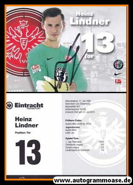 Autogramm Fussball | Eintracht Frankfurt | 2015 | Heinz LINDNER