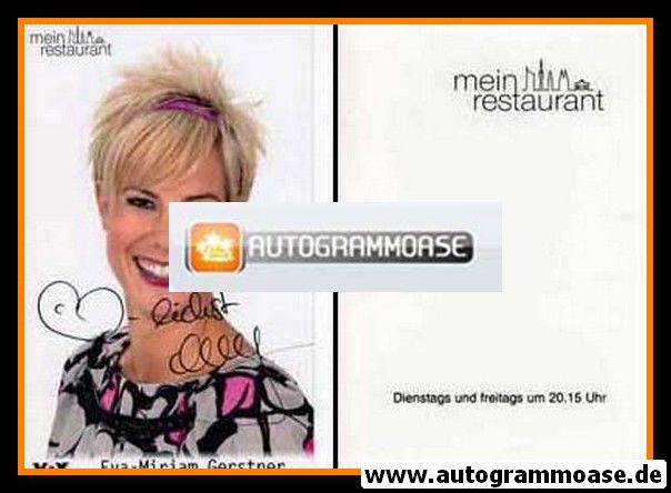 Autogramm TV | VOX | Eva-Miriam GERSTNER | 2000er "Mein Restaurant"