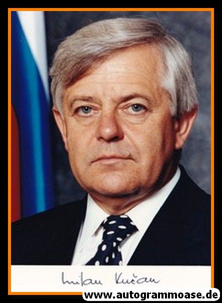 Autogramm Politik | Slowenien | Milan KUCAN | Präsident 1991-2002 | 2000er Foto Druck (Portrait Color)