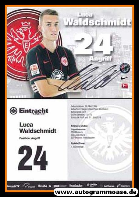 Autogramm Fussball | Eintracht Frankfurt | 2015 | Luca WALDSCHMIDT