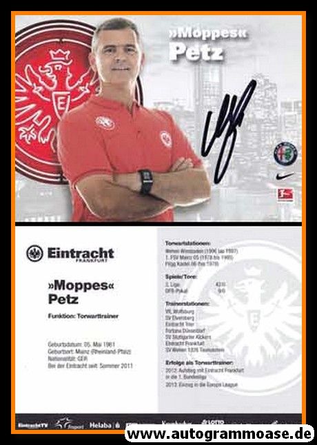 Autogramm Fussball | Eintracht Frankfurt | 2015 | Manfred PETZ