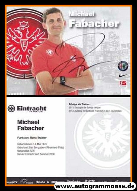 Autogramm Fussball | Eintracht Frankfurt | 2015 | Michael FABACHER