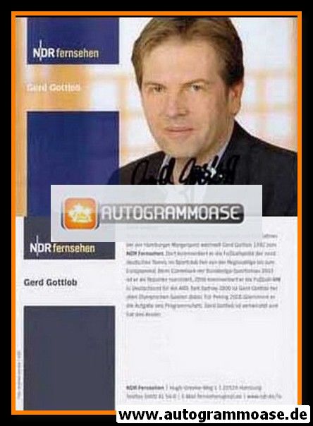 Autogramm TV | NDR | Gerd GOTTLOB | 2000er (Portrait Color)