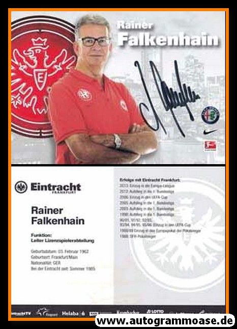 Autogramm Fussball | Eintracht Frankfurt | 2015 | Rainer FALKENHAIN
