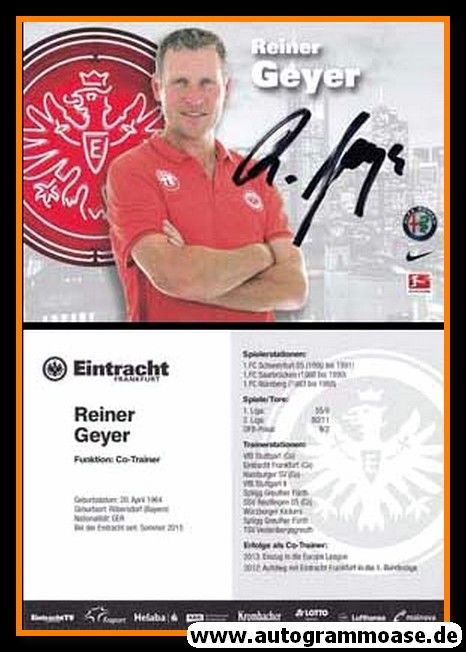 Autogramm Fussball | Eintracht Frankfurt | 2015 | Reiner GEYER