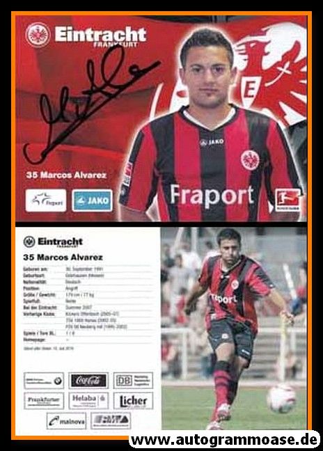 Autogramm Fussball | Eintracht Frankfurt | 2010 | Marcos ALVAREZ